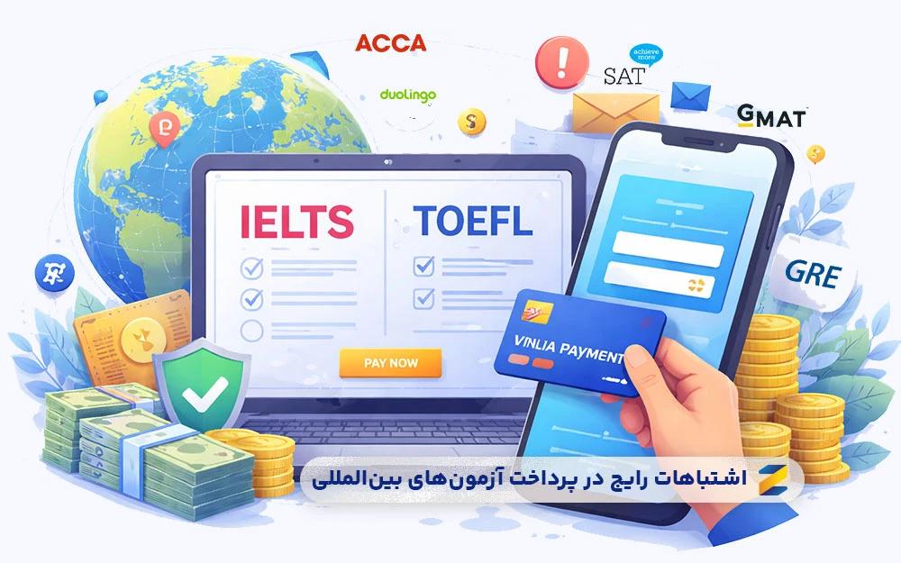 اشتباهات رایج در پرداخت آزمونهای بینالمللی | راهنمای جلوگیری از ریجکت و بلوکه شدن پول